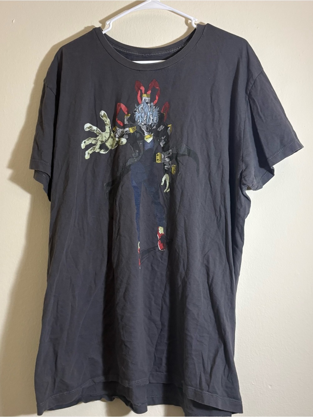 Grey Tomura Shigaraki Graphic Men’s My Hero Academia Anime T-Shirt Size 2XL